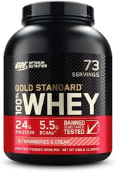 Optimum Nutrition, Gold Standard® 100% Whey, Strawberries & Cream, 4.99 lb (2.26 kg)
